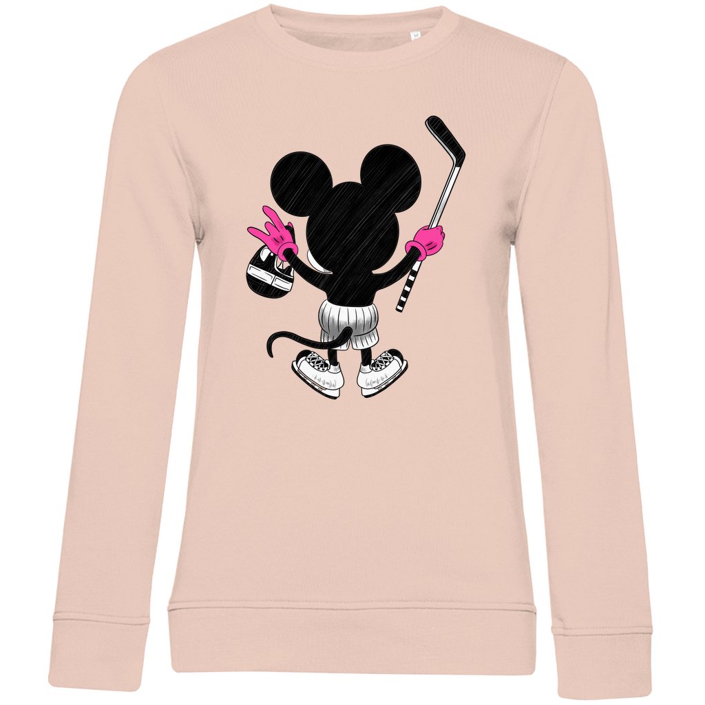 Ladies Sweatshirt HOCKEYMOUSE PINK