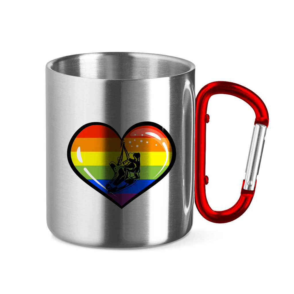 Edelstahltasse RAINBOW SKATE HEART