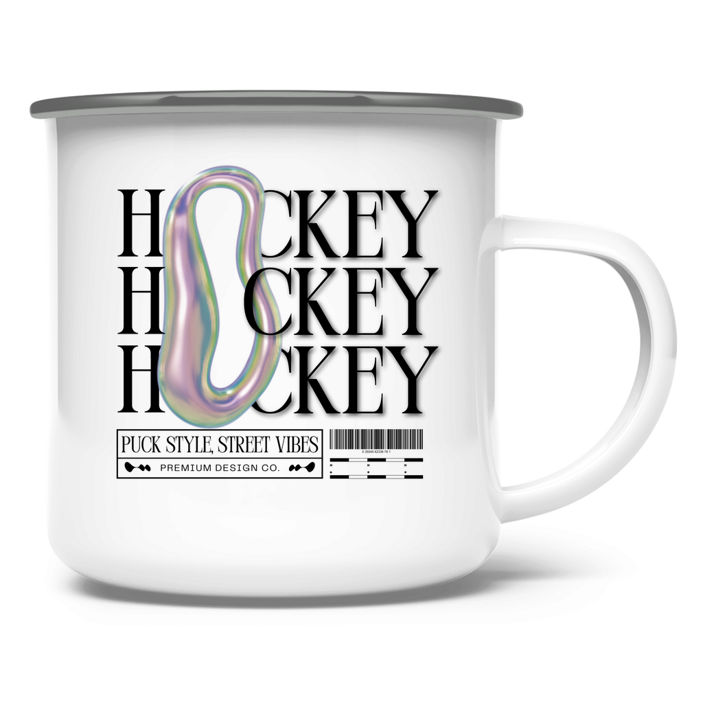 Emaille Tasse HOCKEY MODERN