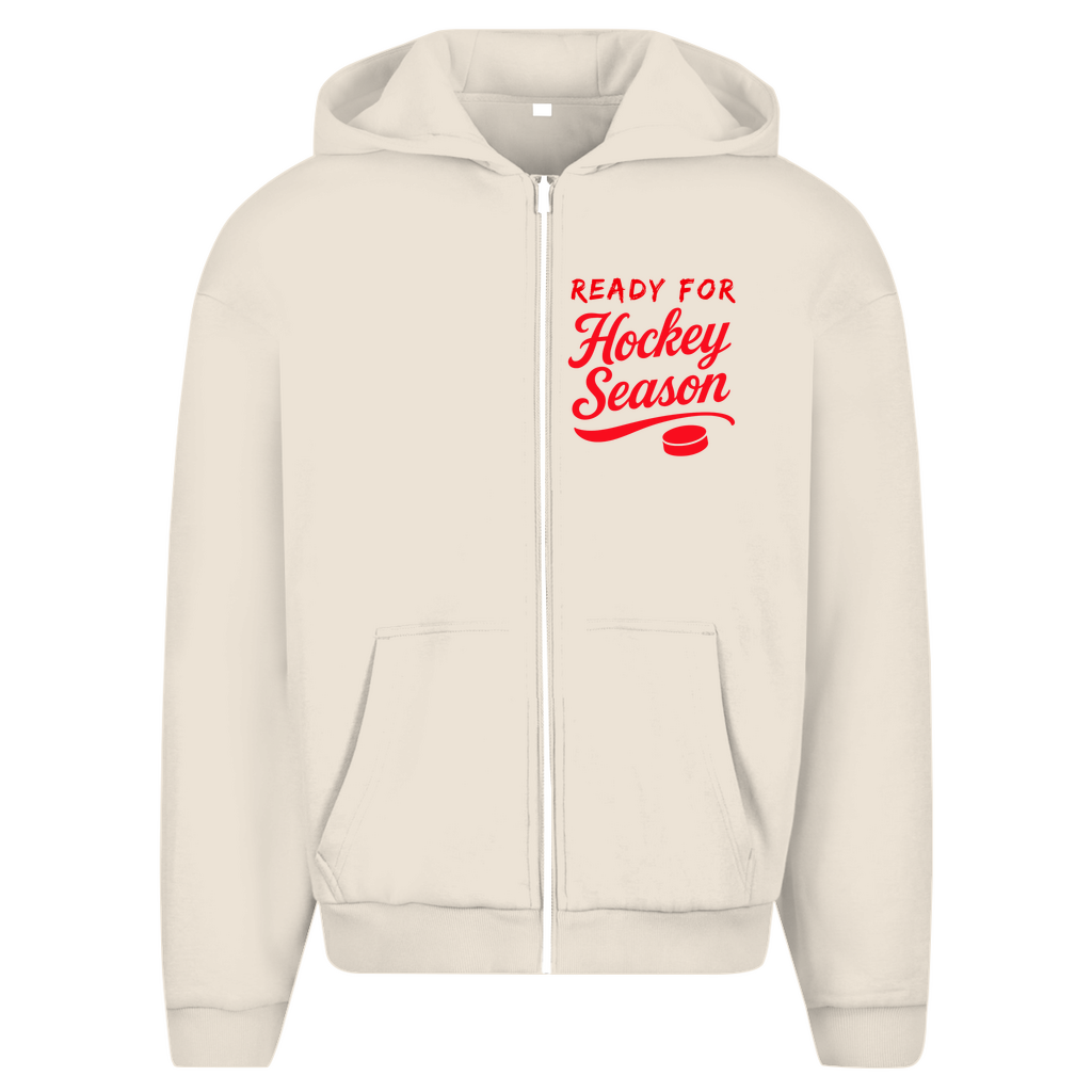 Oversize Zipper READY FOR HOCKEY SEASON (front&back)
