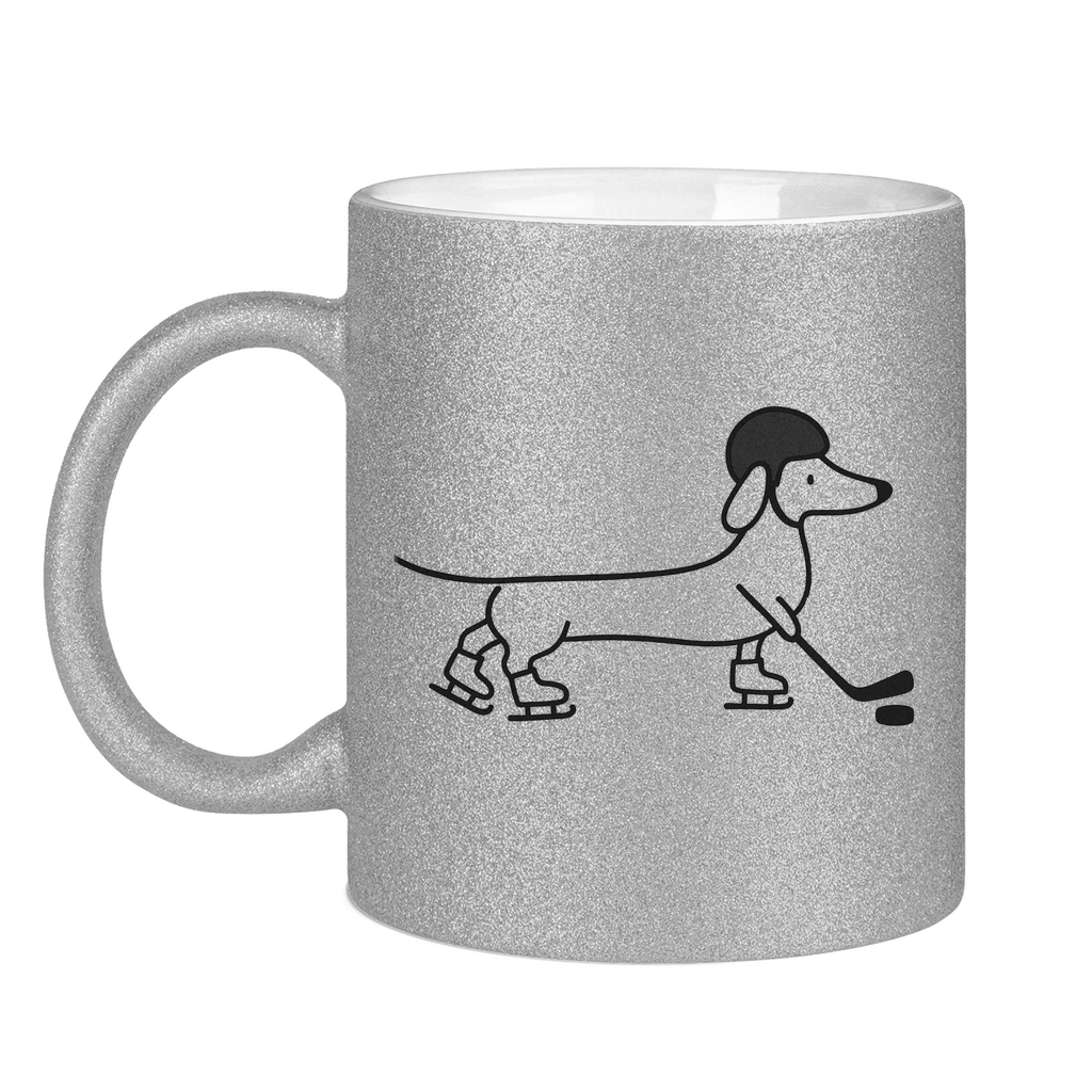 Glitzertasse HOCKEY DACKEL