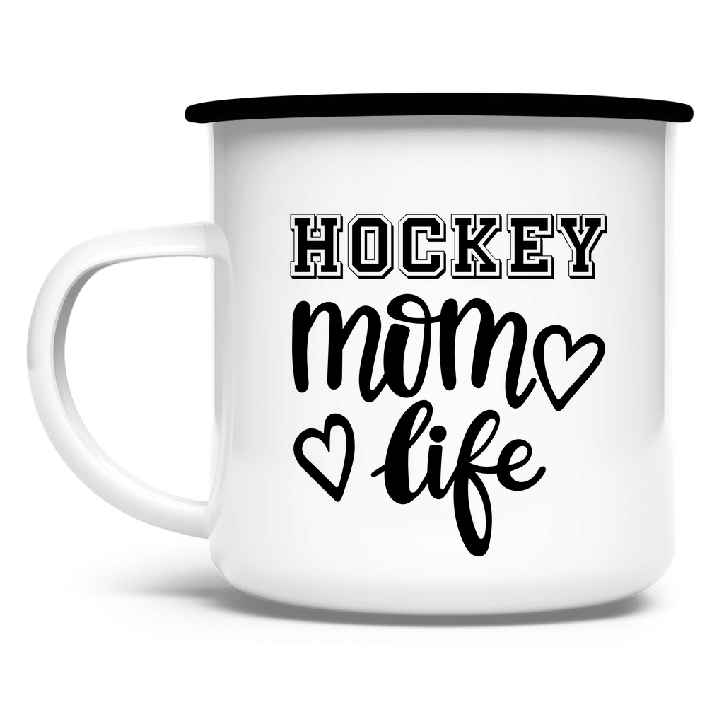 Emaille Tasse HOCKEY MOM LIFE