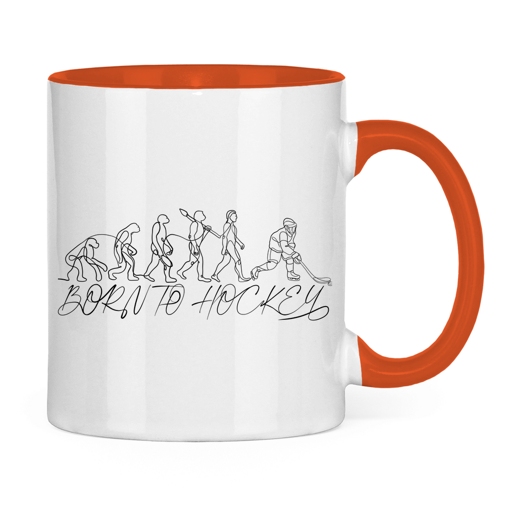 Tasse zweifarbig BORN TO HOCKEY EVULUTION
