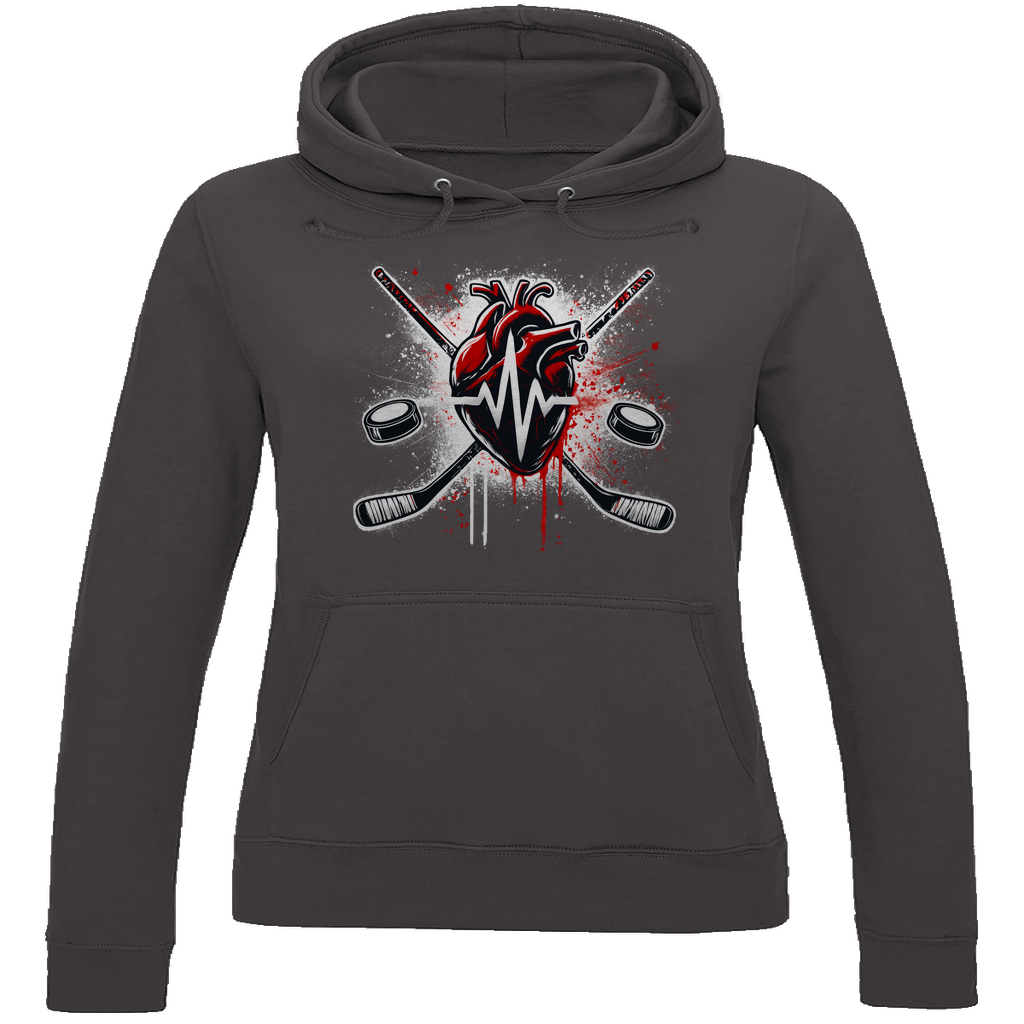 Ladies Hoodie HOCKEY HEARTBEAT