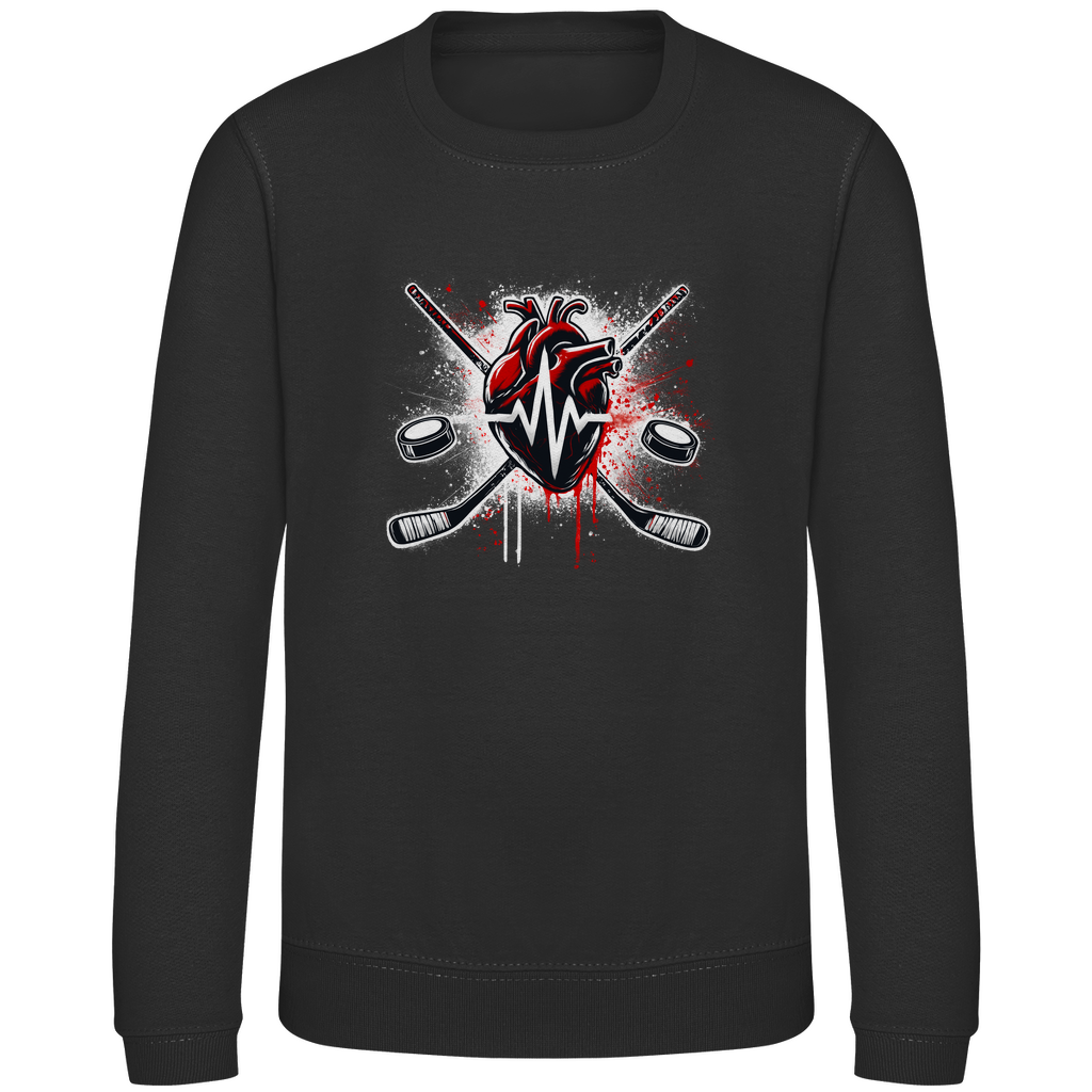 Kids Sweatshirt HOCKEY HEARTBEAT