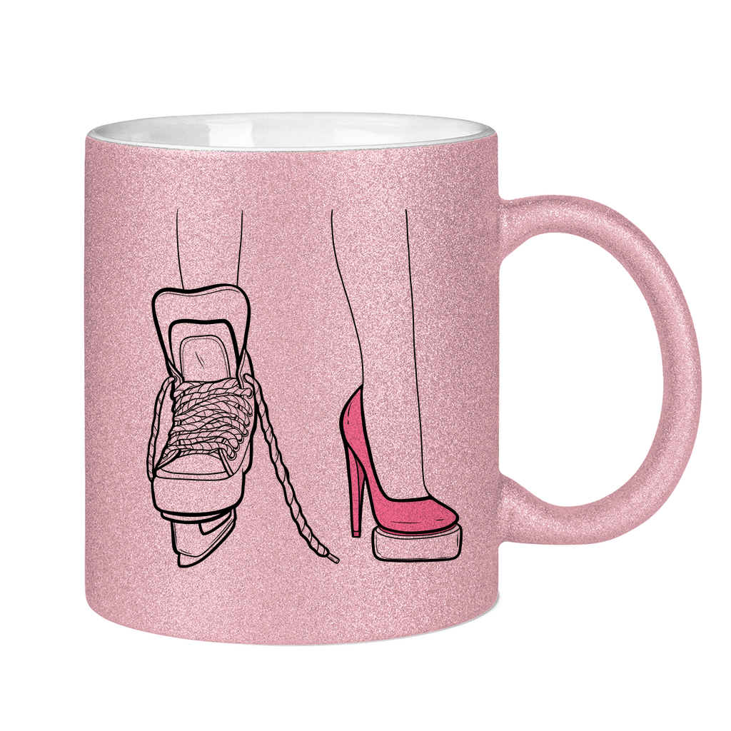 Glitzertasse SKATES & HEELS