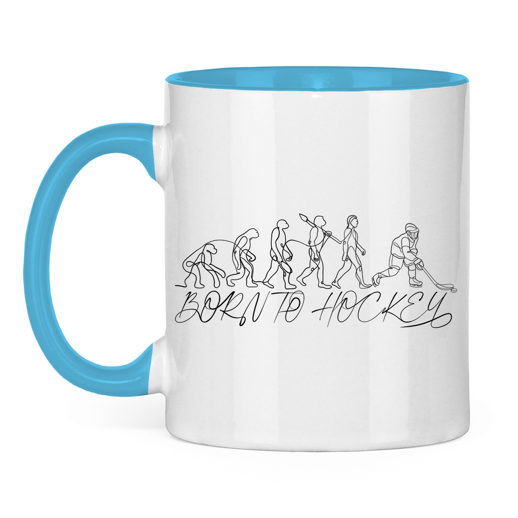 Tasse zweifarbig BORN TO HOCKEY EVULUTION