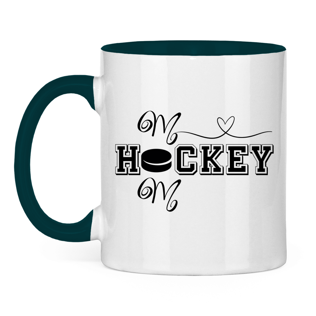 Tasse zweifarbig HOCKEY MOM HEART