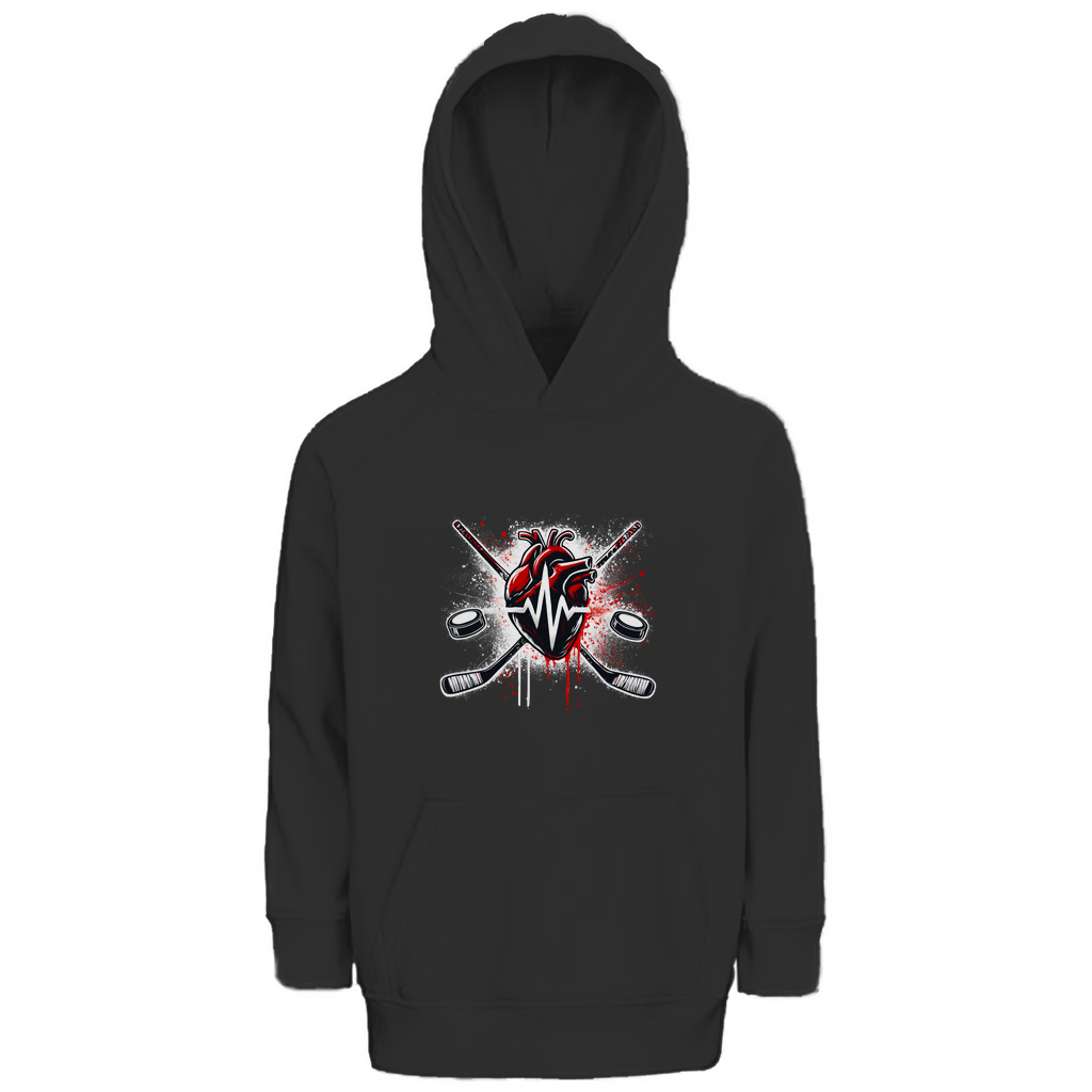 Kids Hoodie HOCKEY HEARTBEAT