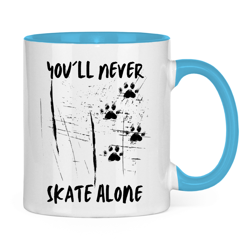 Tasse zweifarbig NEVER SKATE ALONE