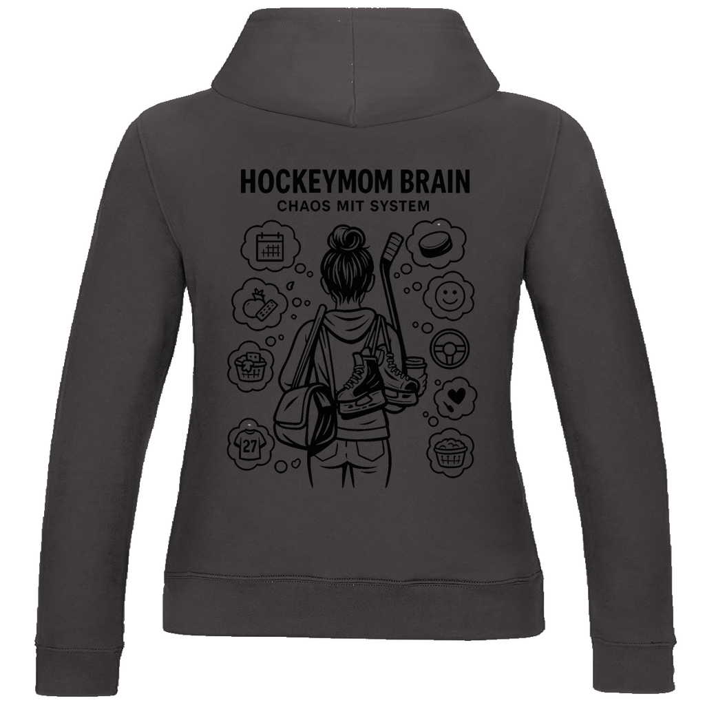 Ladies Hoodie HOCKEYMOM BRAIN (front&back)