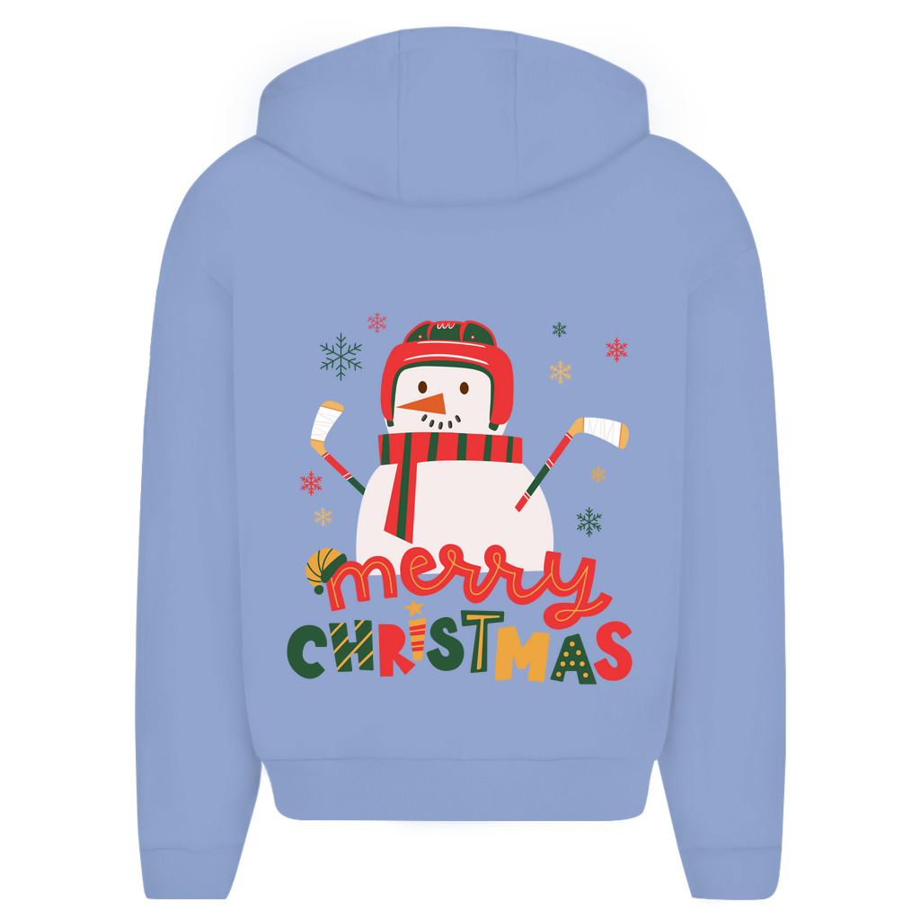 Oversize Zipper HOCKEY SNOWMAN (front&back)
