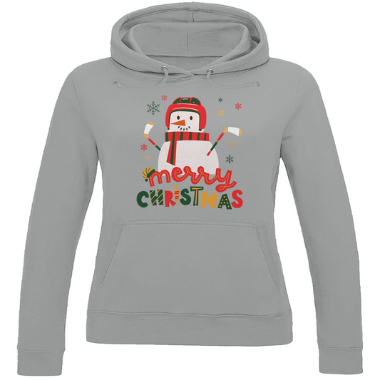 Ladies Hoodie HOCKEY SNOWMAN