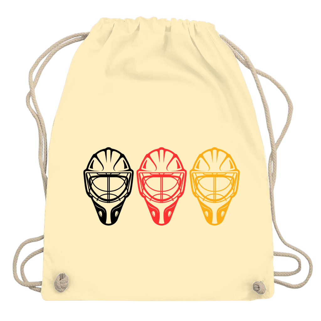 Turnbeutel GOALIE MASKE SCHWARZ-ROT-GOLD