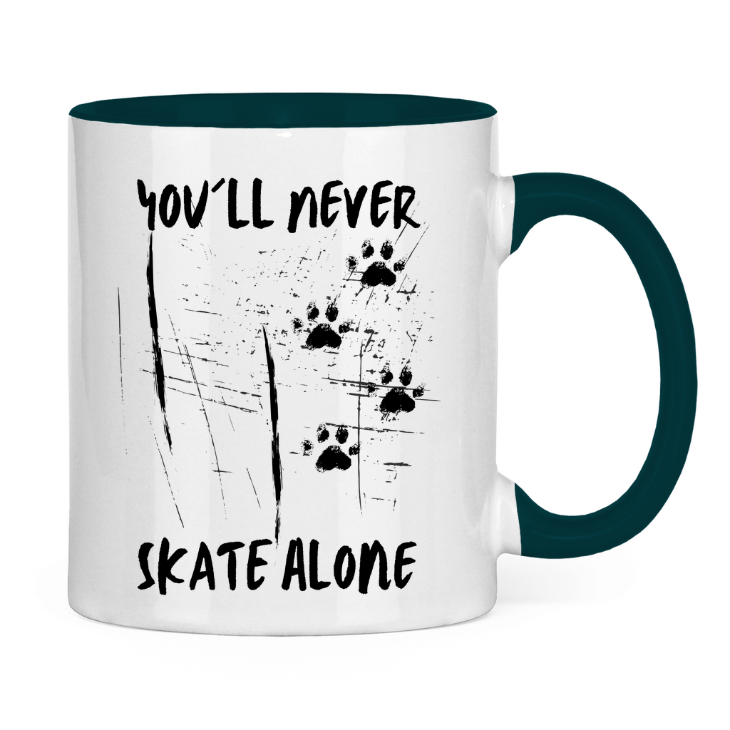 Tasse zweifarbig NEVER SKATE ALONE