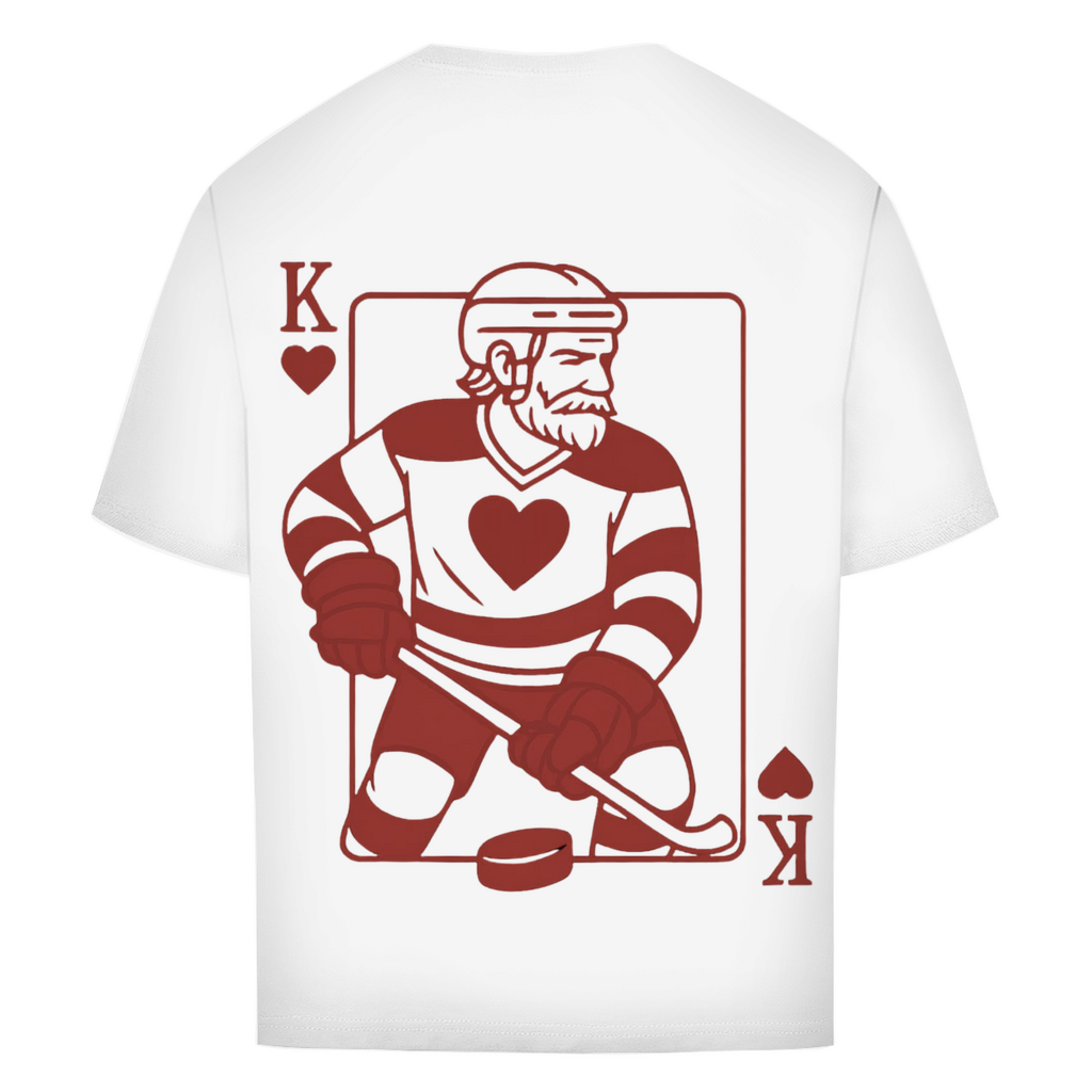 Oversize T-Shirt HOCKEY HERZKÖNIG (front&back)
