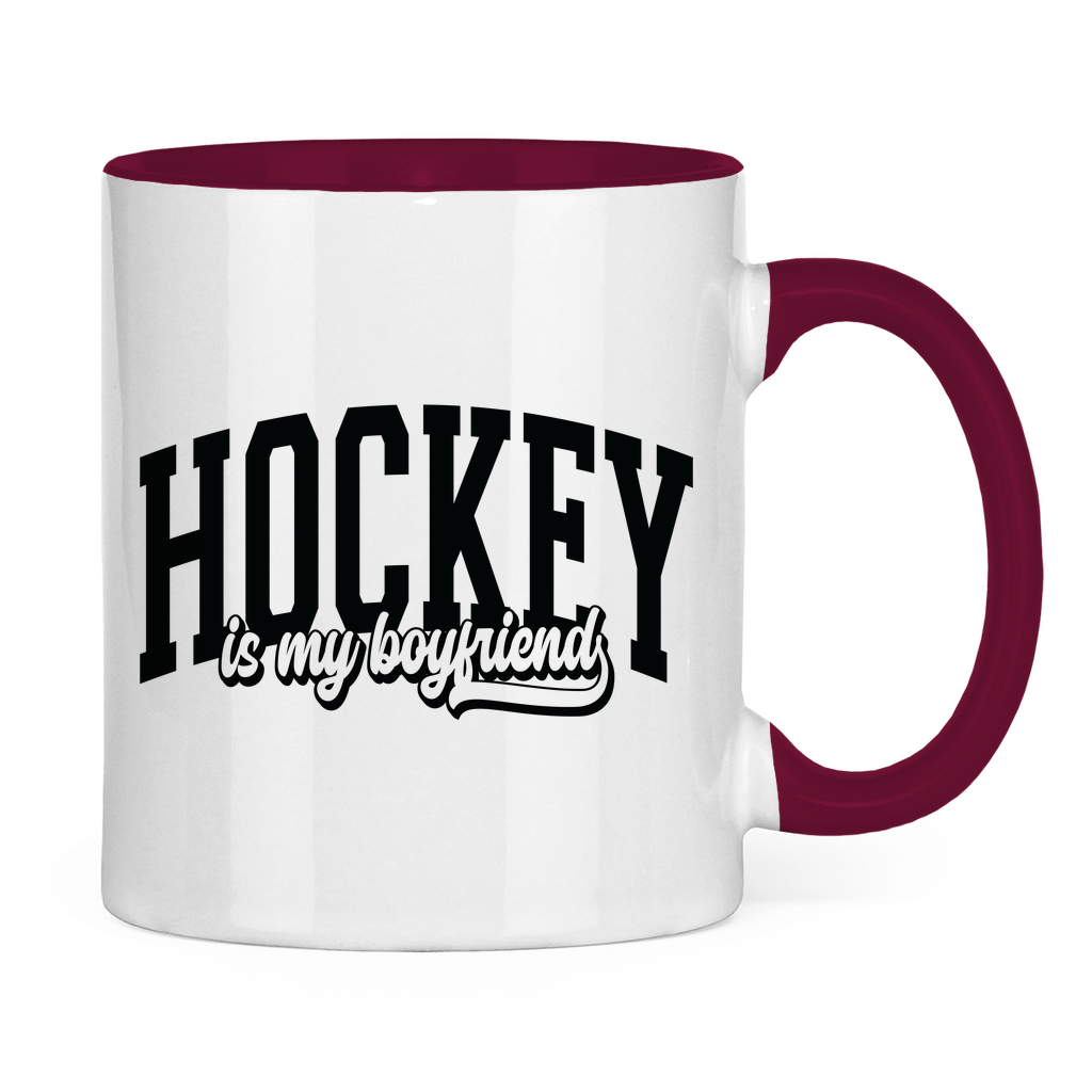 Tasse zweifarbig HOCKEY IS MY BOYFRIEND