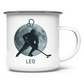 Emaille Tasse STERNZEICHEN LEO / LÖWE
