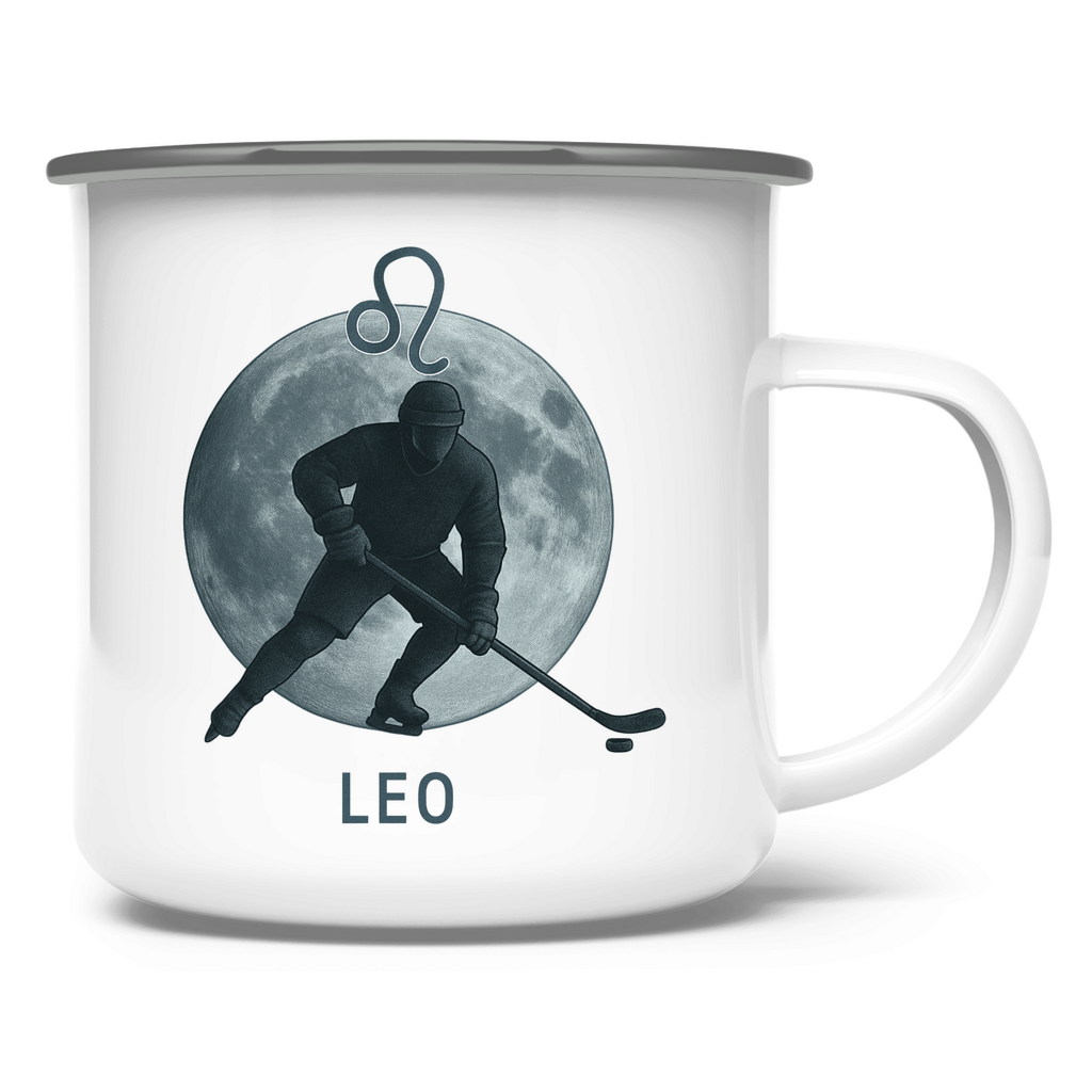 Emaille Tasse STERNZEICHEN LEO / LÖWE