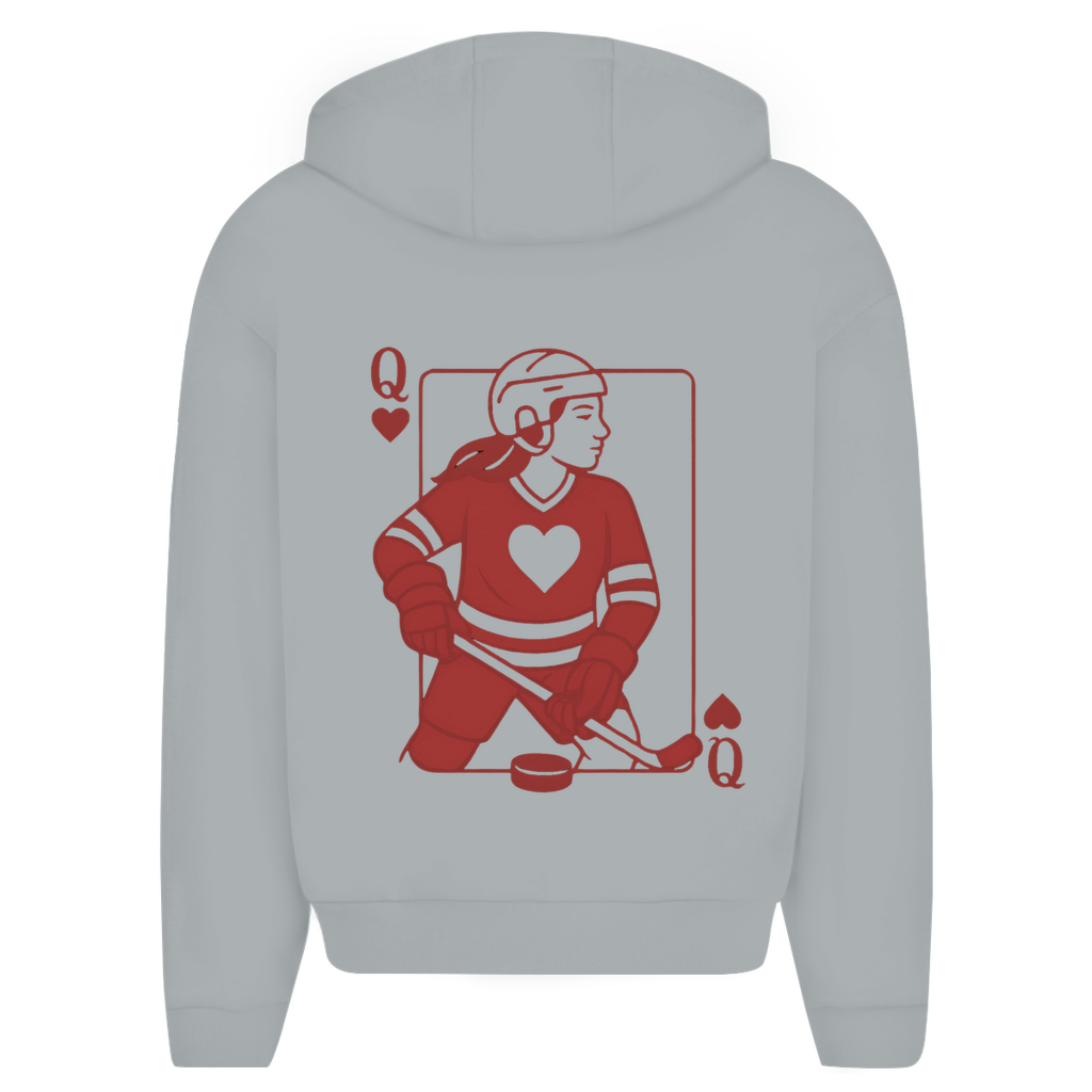 Oversize Zipper HOCKEY HERZKÖNIGIN (front&back)