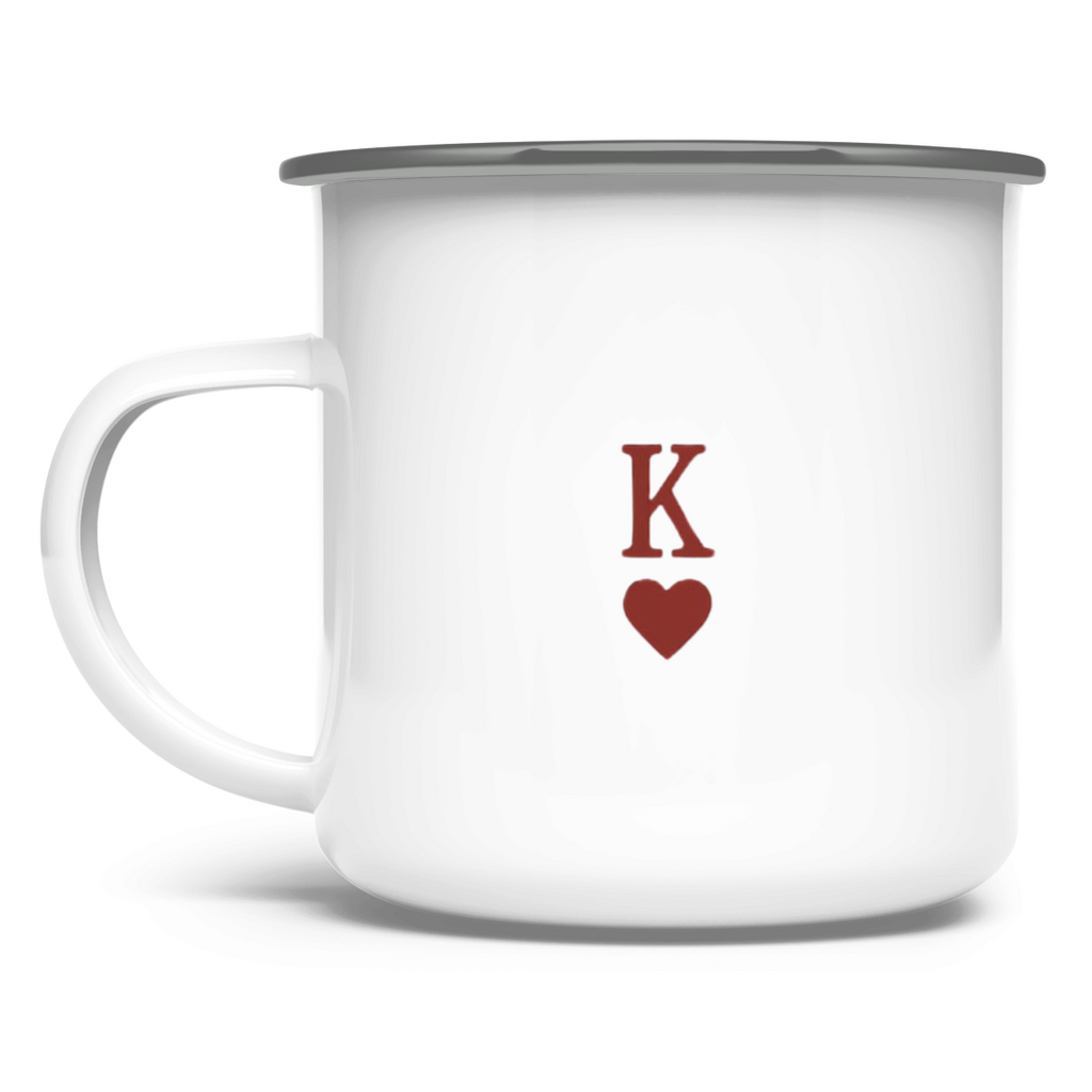 Emaille Tasse HOCKEY HERZKÖNIG