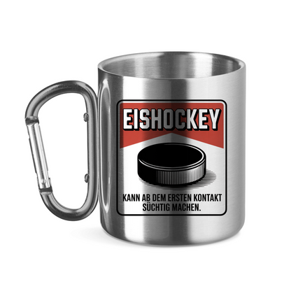 Edelstahltasse  EISHOCKEY ZIGARETTENSCHACHTEL