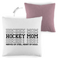 Kopfkissen zweifarbig HOCKEYMOM NERVES & HEART