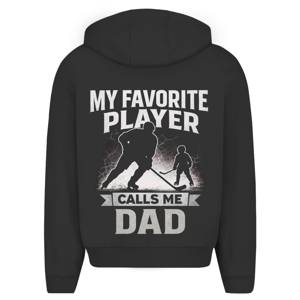 Oversize Zipper HOCKEYDAD FAVORITE PLAYER (back)
