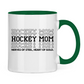 Tasse zweifarbig HOCKEYMOM NERVES & HEART