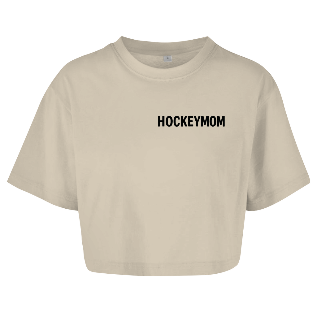 Ladies Crop Top HOCKEYMOM BRAIN (front&back)