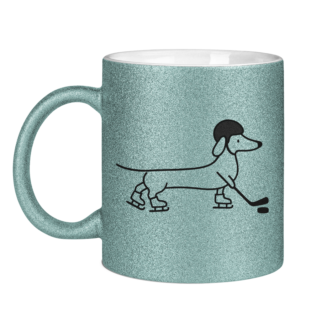Glitzertasse HOCKEY DACKEL