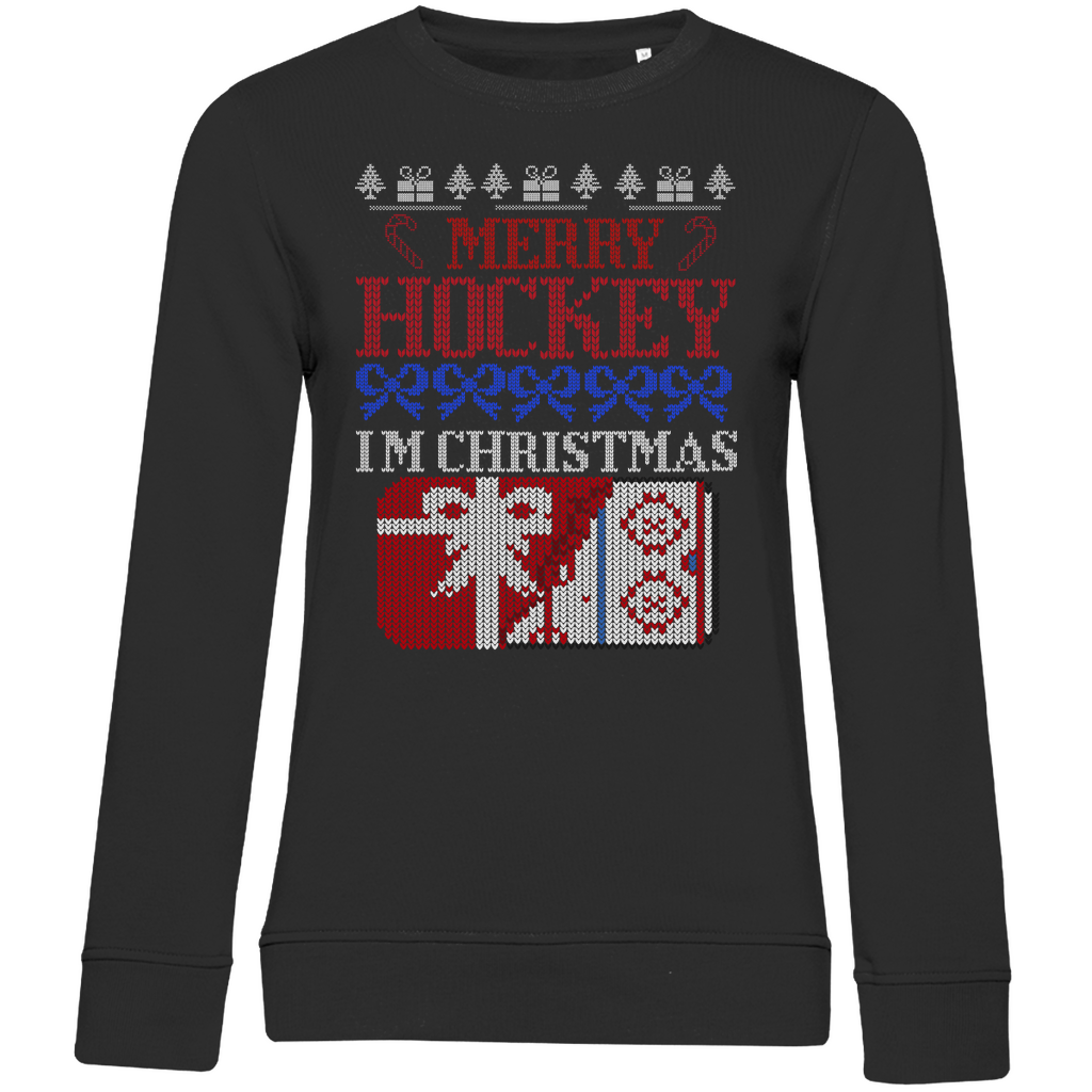 Ladies Sweatshirt UGLY CHRISTMAS MERRY HOCKEY