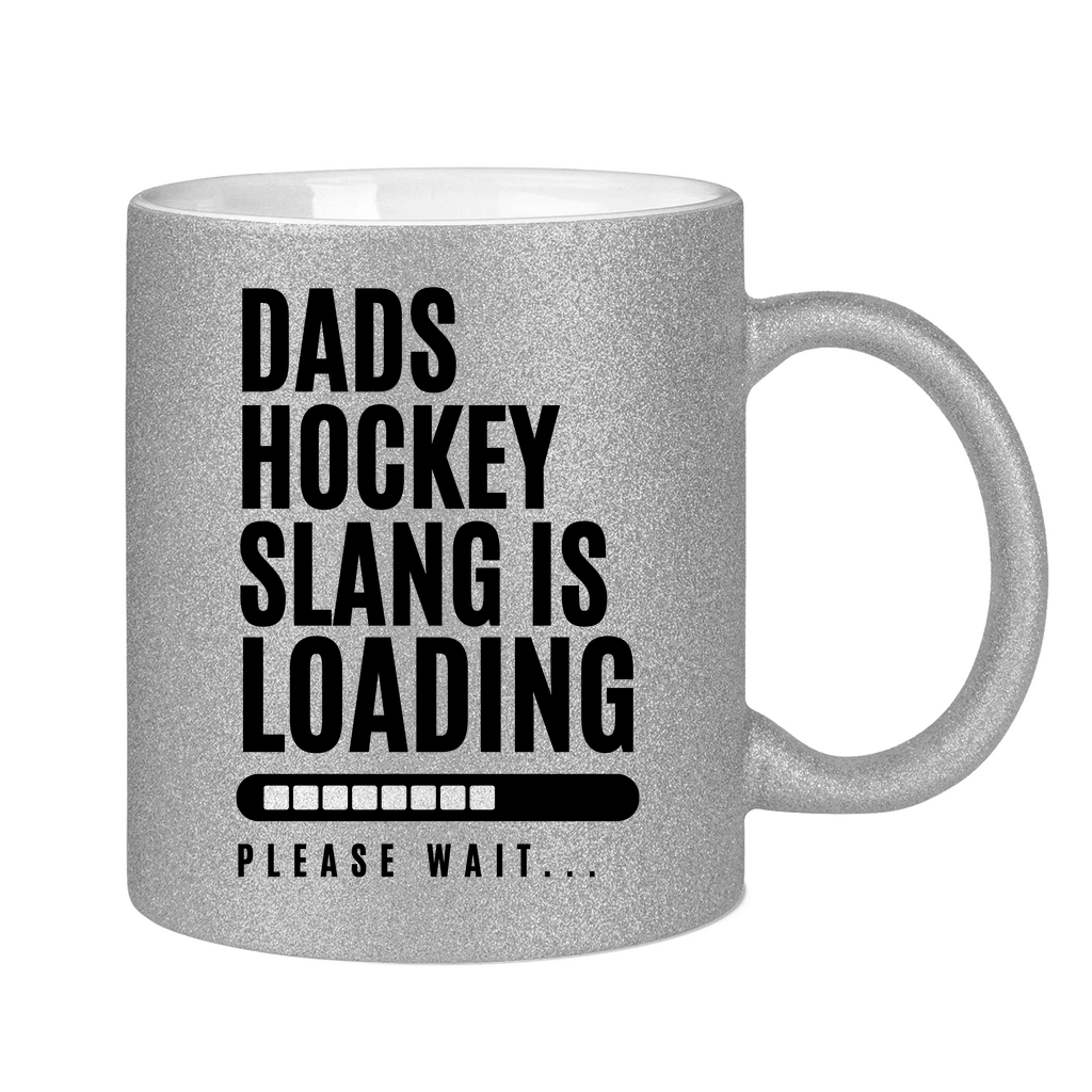 Glitzertasse HOCKEYDADS SLOGAN