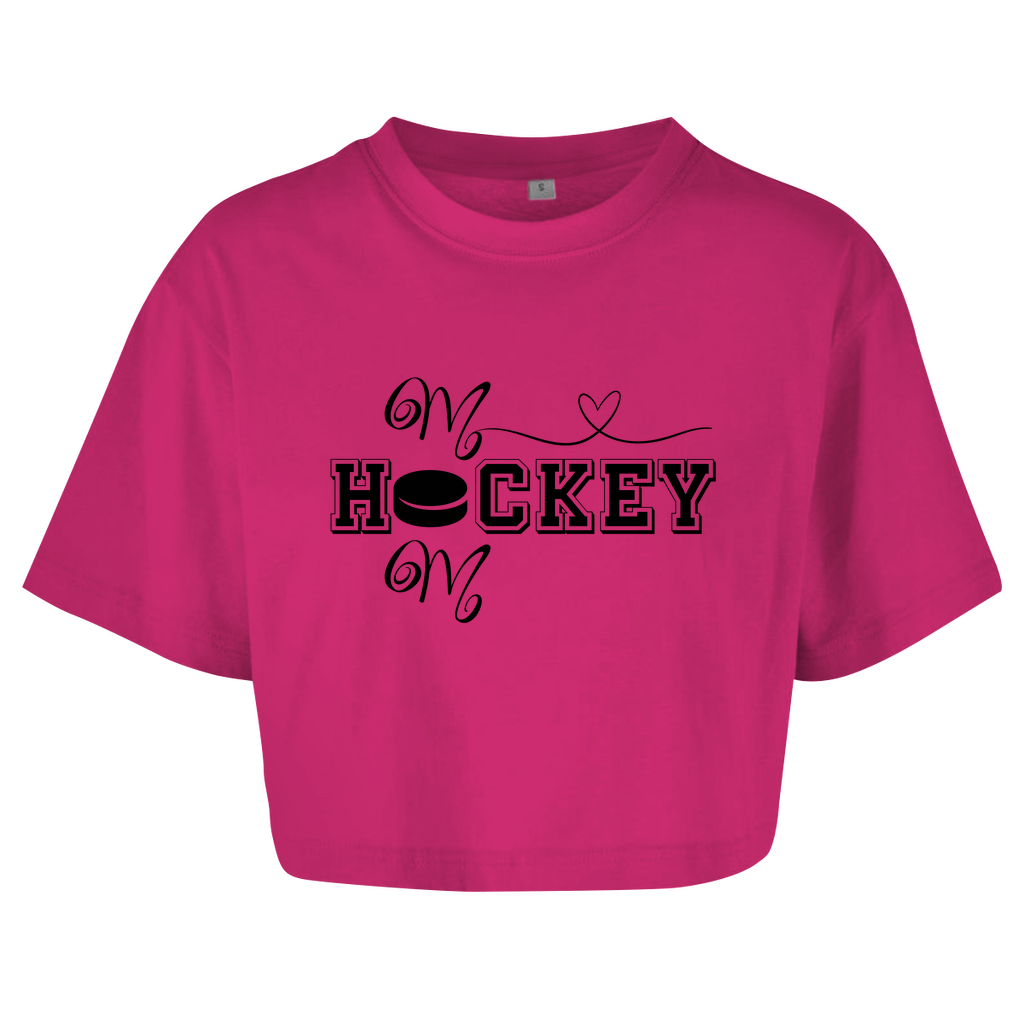 Ladies Crop Top HOCKEY MOM HEART