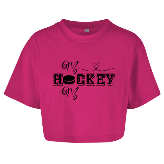 Ladies Crop Top HOCKEY MOM HEART