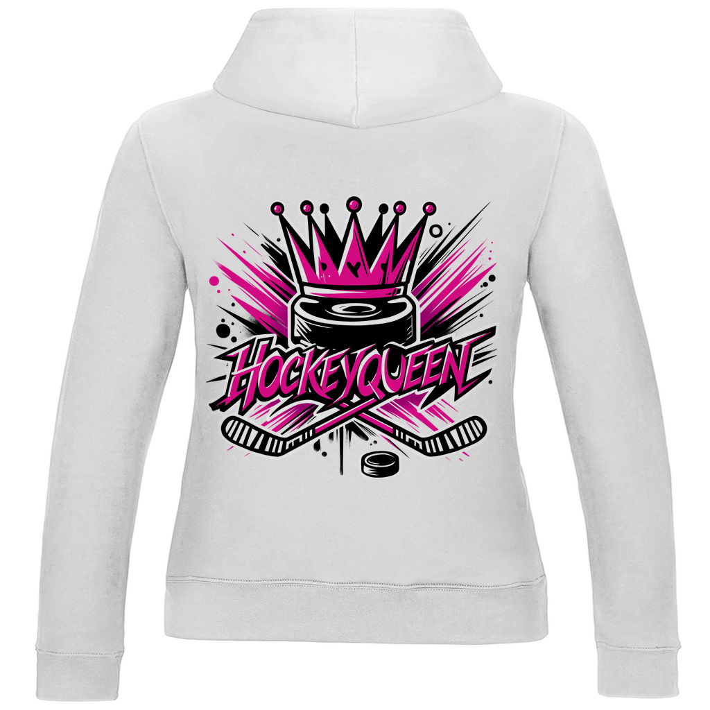 Ladies Hoodie HOCKEYQUEEN (front&back)