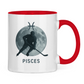 Tasse zweifarbig STERNZEICHEN PISCES / FISCH