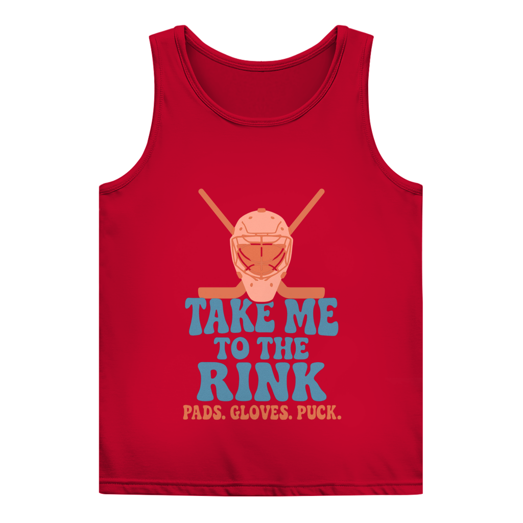 Ladies Tank Top TAKE ME TO THE RINK GOALIE