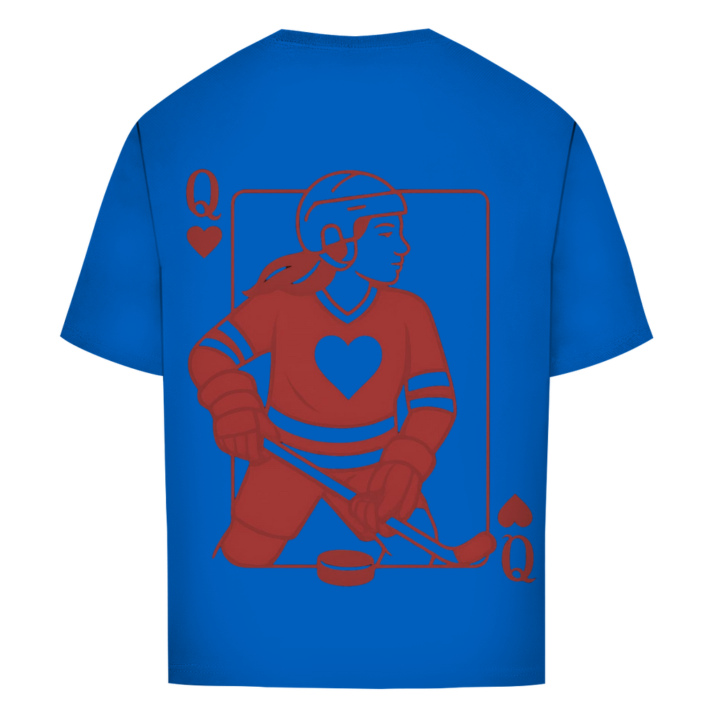 Oversize T-Shirt HOCKEY HERZKÖNIGIN (front&back)