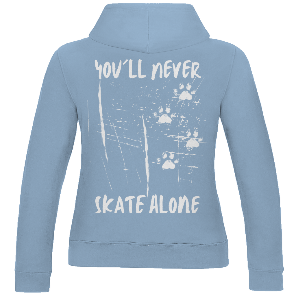 Ladies Hoodie NEVER SKATE ALONE (back)