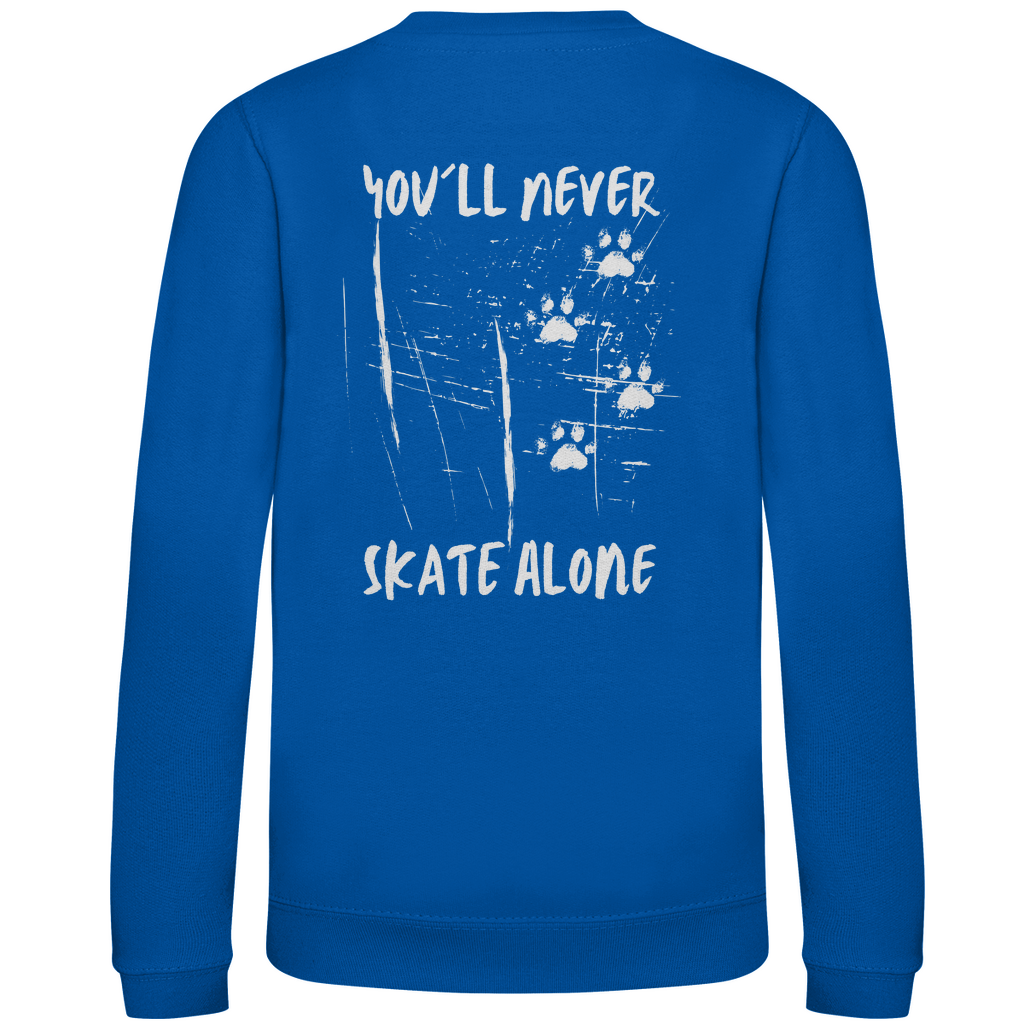 Kids Sweatshirt NEVER SKATE ALONE (back)