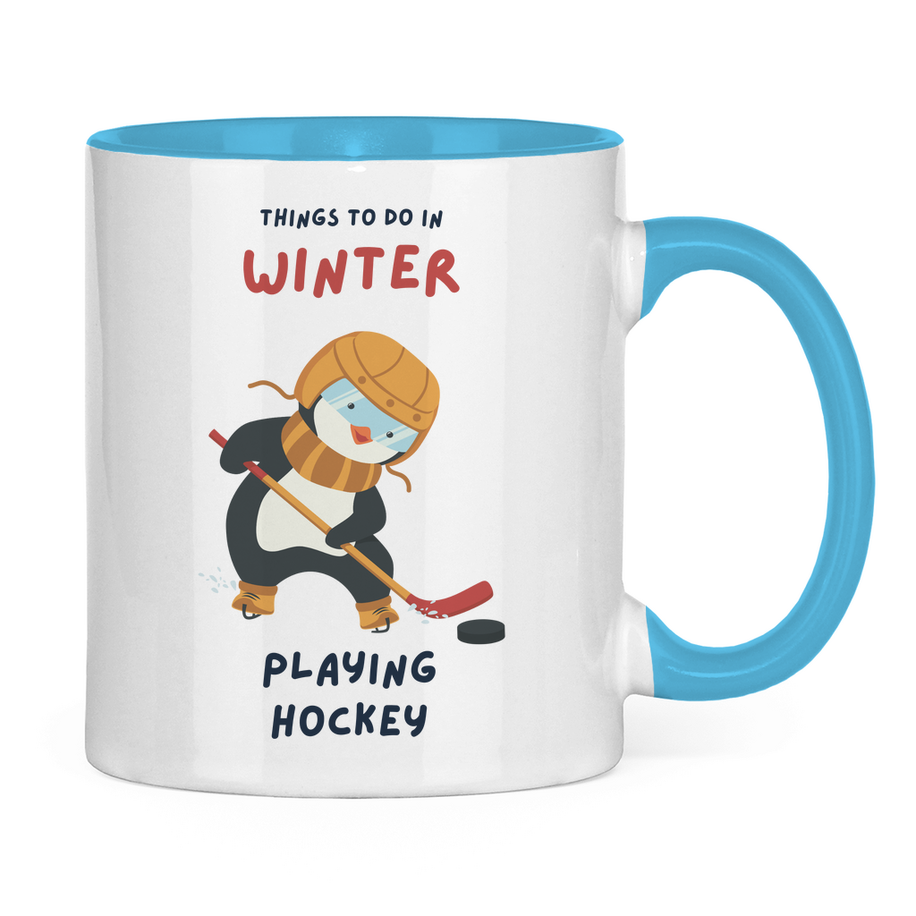 Tasse zweifarbig PINGU HOCKEY