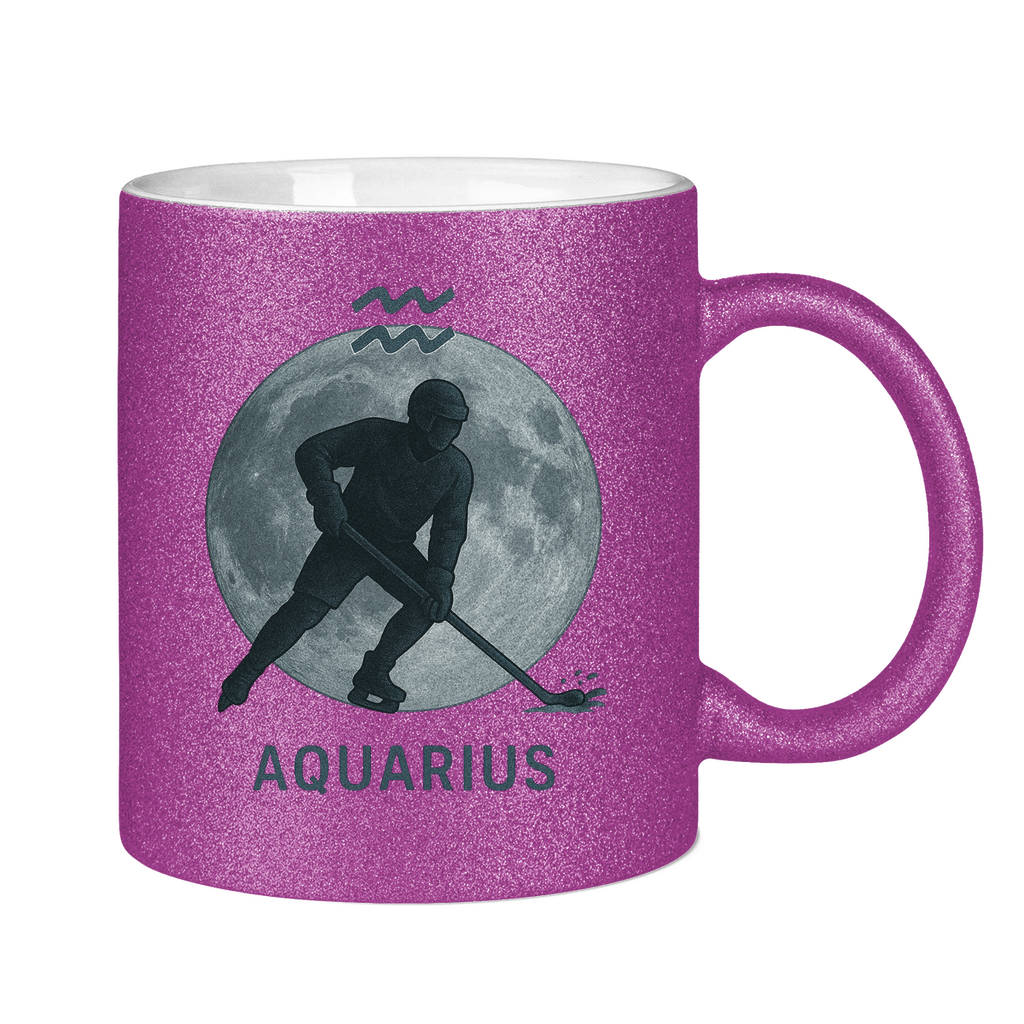 Glitzertasse STERNZEICHEN AQUARIUS / WASSERMANN