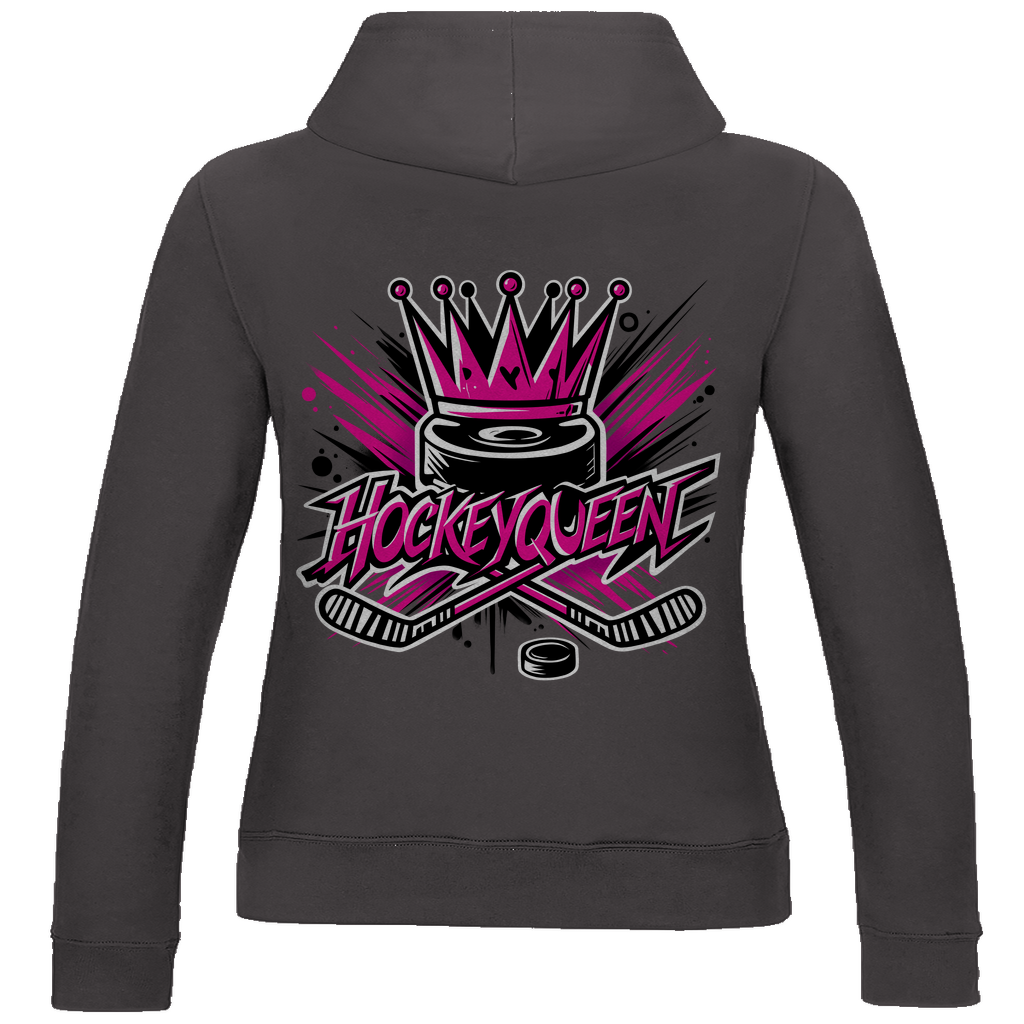Ladies Hoodie HOCKEYQUEEN (front&back)