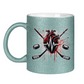 Glitzertasse HOCKEY HEARTBEAT