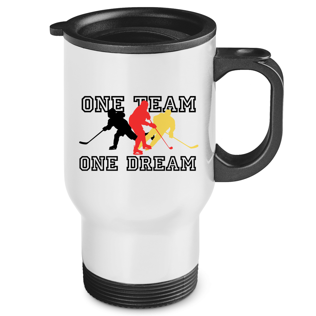 Edelstahl-Thermobecher ONE TEAM-ONE DREAM GER