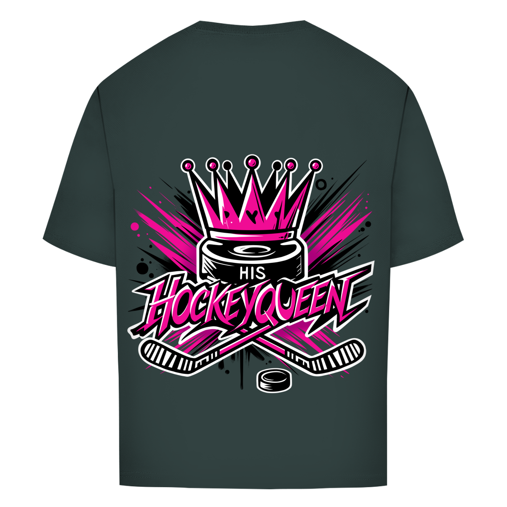 Oversize T-Shirt HIS HOCKEYQUEEN (front&back)