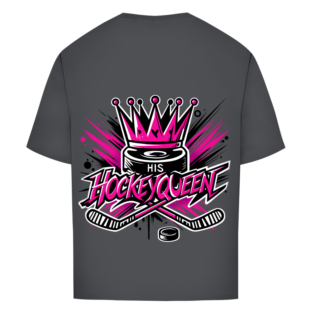 Oversize T-Shirt HIS HOCKEYQUEEN (front&back)
