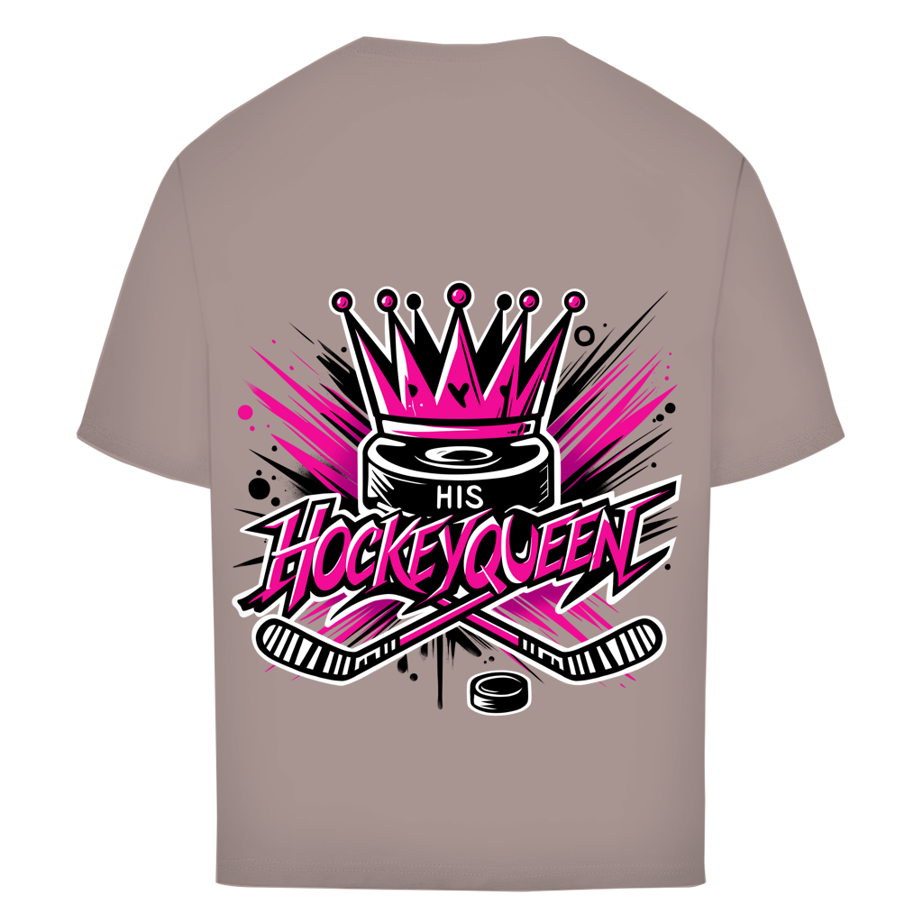 Oversize T-Shirt HIS HOCKEYQUEEN (front&back)
