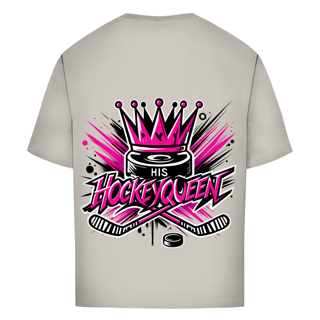 Oversize T-Shirt HIS HOCKEYQUEEN (front&back)